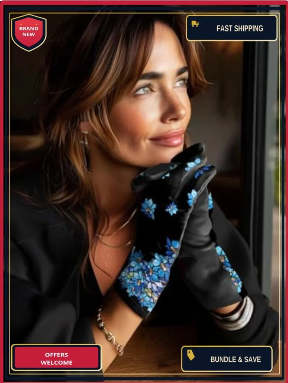 Faux Suede Touchscreen Gloves, Women's Cold Weather Gloves, One Size